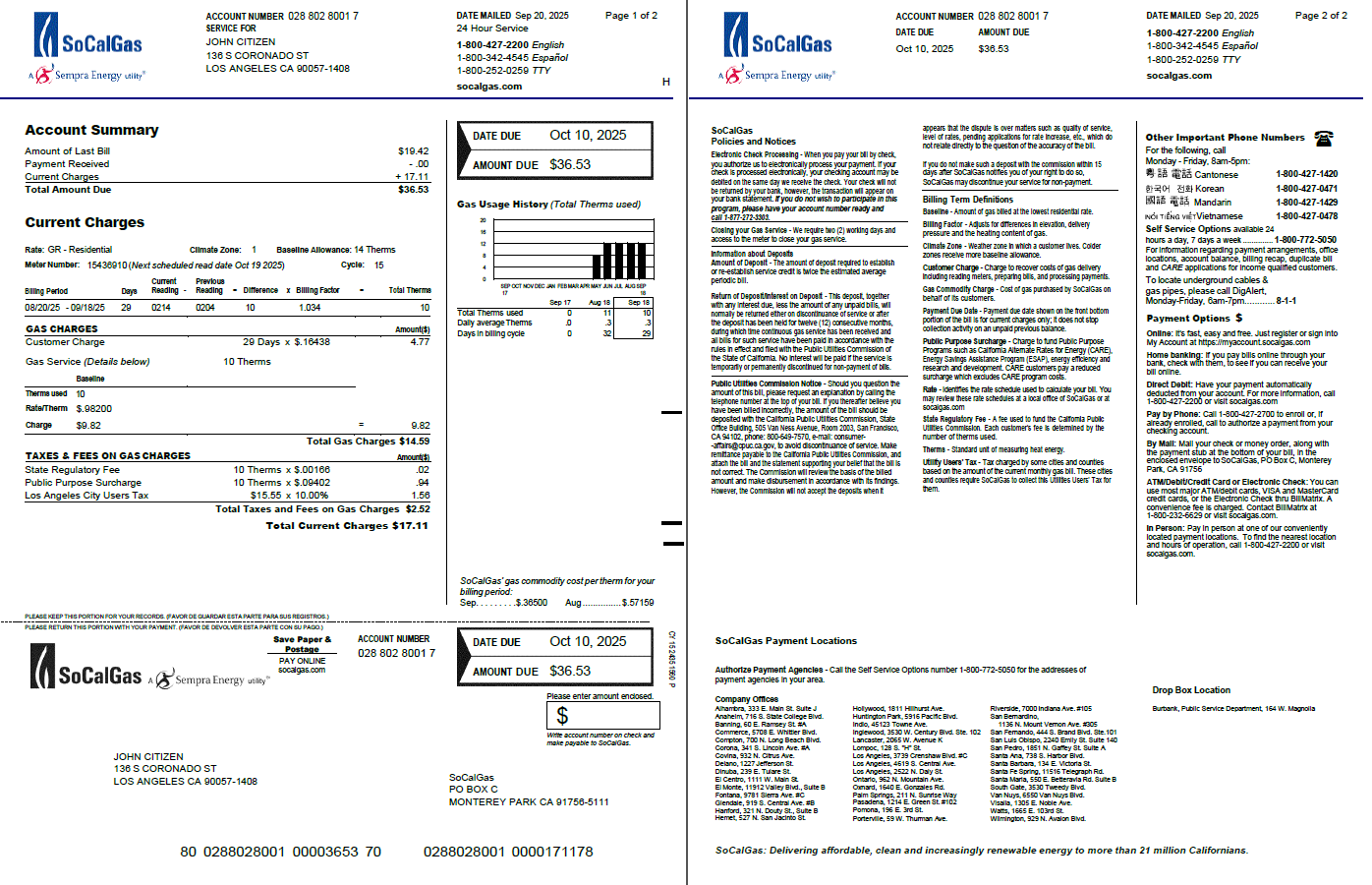  Minol USA business utility bill 